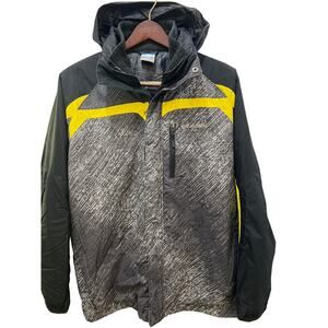 Columbia interchange 2 in 1 men’s jacket large removable hood/shell waterproof